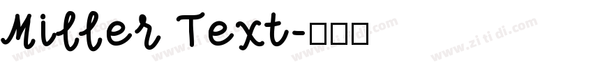 Miller Text字体转换